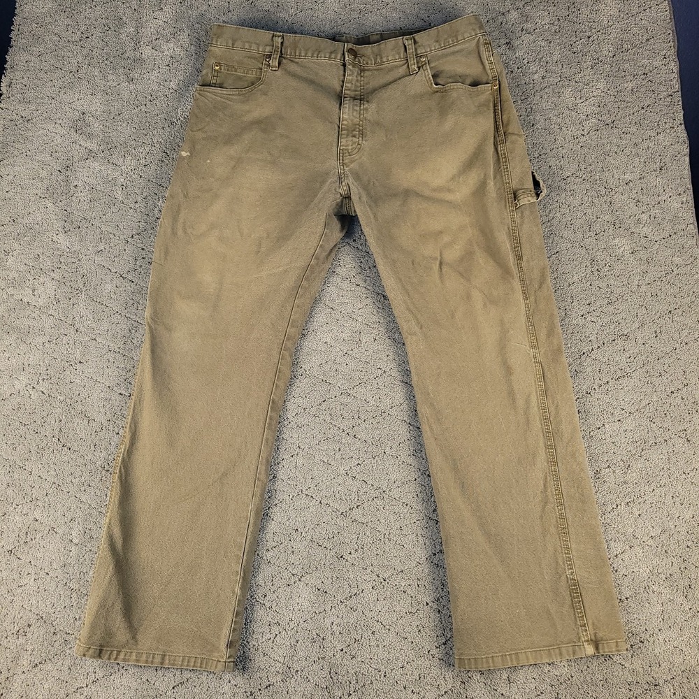 Dickies Pants Mens 36x30 Olive Green Carpenter Relaxed Straight Workwear